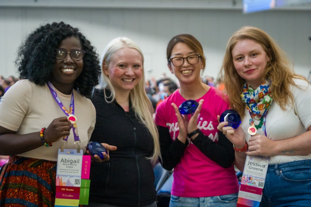 Award winners posing at PyCon US 2024 Closing Ceremony